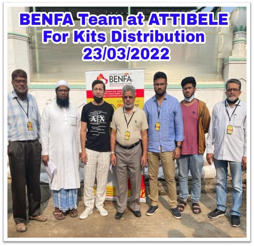Ration-kit distribution in Attibele
